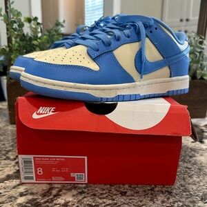 Nike  Dunk Low Retro Men’s size 8 Blue and Cream Sneakers Like New !